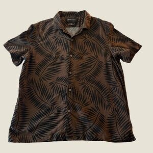 Christian Lacroix Shirt Palm Print Mens size Large Tropical Vacation